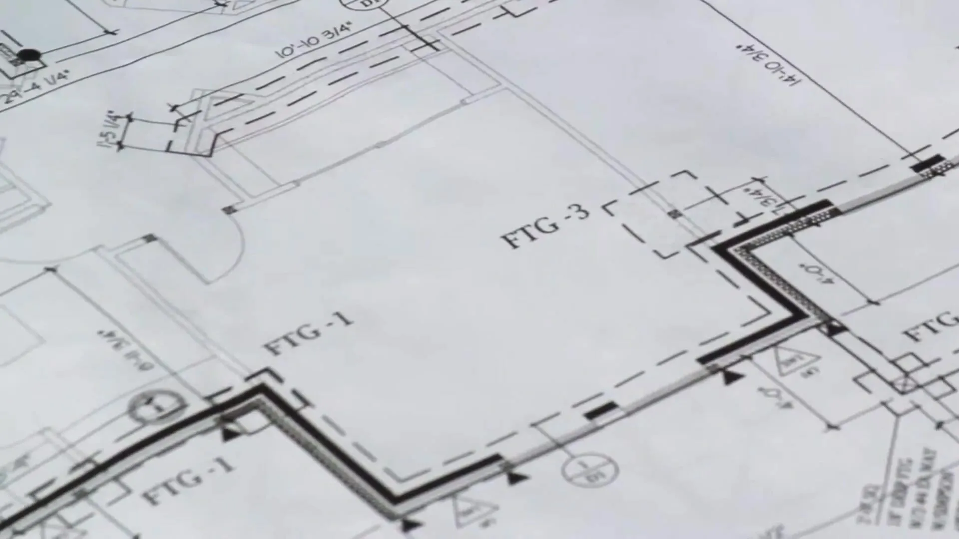 Detalle de un plano de arquitectura, presentación institucional de Aconif